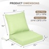 Aoodor Outdoor Deep Seat Cushion Set, Waterproof Patio Furniture Cushions with Adjustable Straps & Removable Cover - 3 of 4