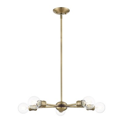 Livex Lighting Lansdale 5 - Light Chandelier in  Antique Brass/Bronze