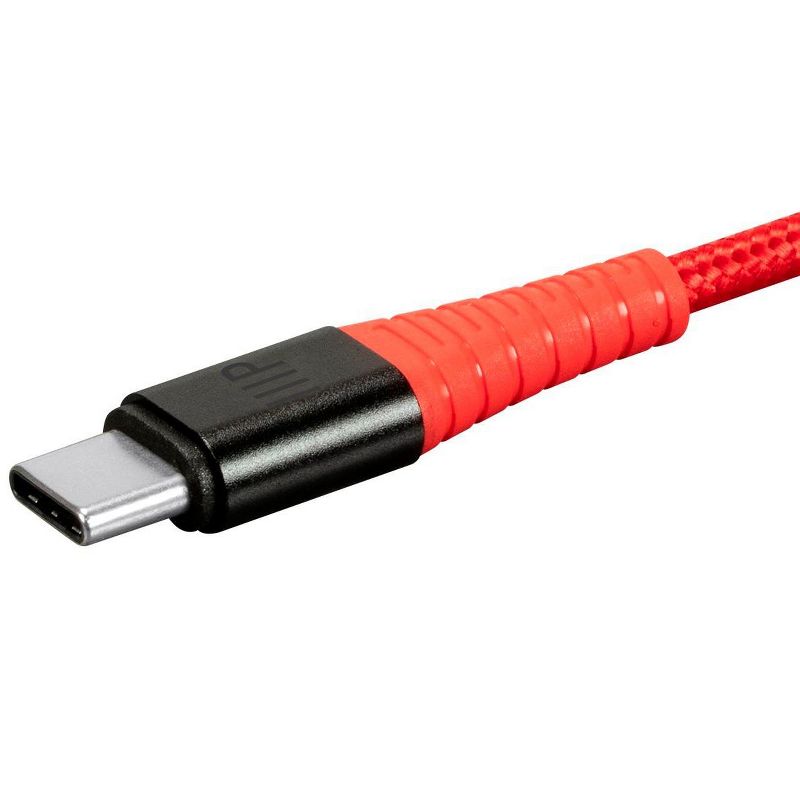 Monoprice Nylon Braided USB C to USB A 2.0 Cable - 3 Feet - Red | Type C, Durable, Fast Charge for Samsung Galaxy S10/ Note 8, LG V20 and - AtlasFlex, 3 of 7