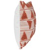 Northlight 20" Orange and Cream Handloom Woven Outdoor Square Throw Pillow - 3 of 4