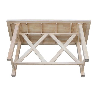 Eco-Friendly Solid Para Wood Bar Height Dining Table
