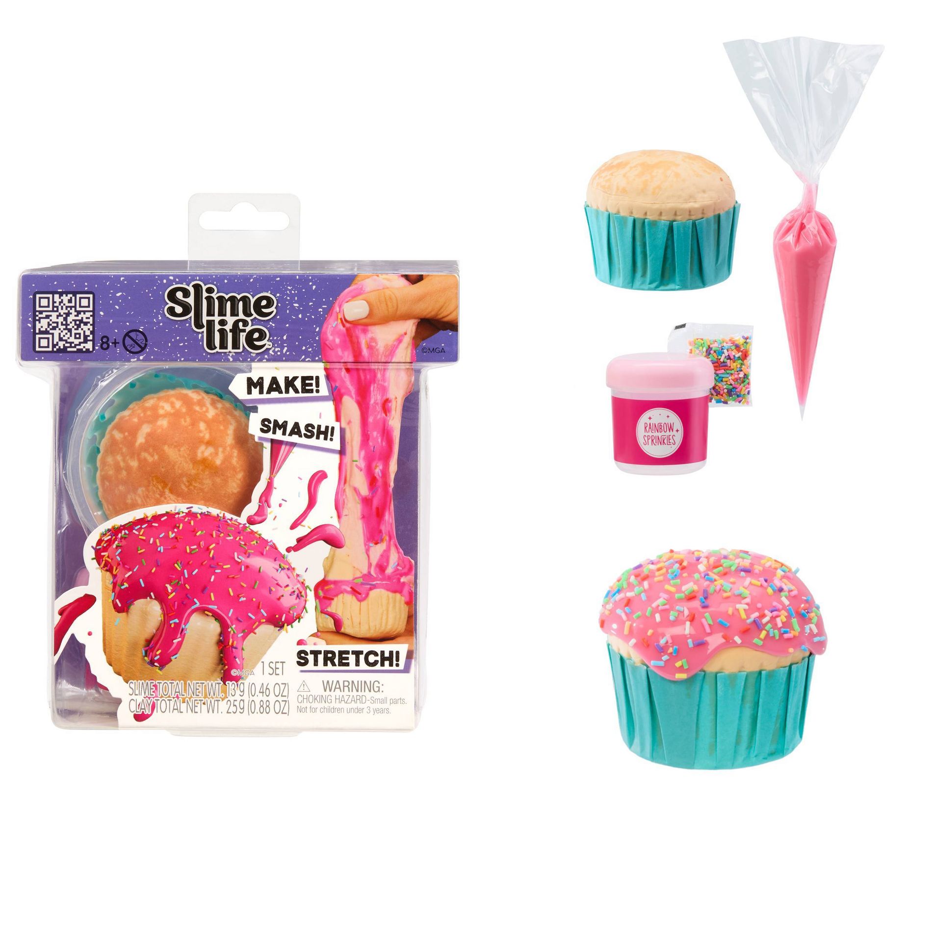 Slime Life Cupcake DIY Slime Kit - Unboxing Ingredients to Make,Smash and Stretch Your Food