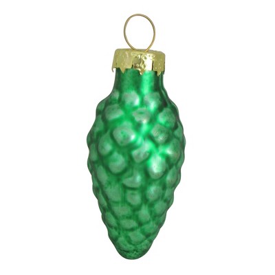 Northlight 56ct Matte Green Glass Pinecone Christmas Ornaments 1.75" (45mm)