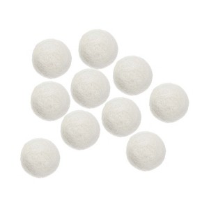 Unique Bargains Home Crafts Handcrafts Project DIY Wool Felt Balls Beads 10 Pcs - 1 of 3