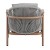 Outdoor Club Chair with Rope Back & Plastic Wood Arms, Iron Frame Lounge Chair with Cushion for Patio or Garden-Baofuwish - 3 of 4