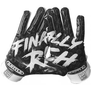 Battle Sports Finally Rich Youth Football Receiver Gloves - White/Black - 1 of 4