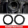 Unique Bargains Round Headlight Mounting Bracket for Jeep Wrangler TJ 1997-2006 Black 7" 1 Pair - 2 of 4