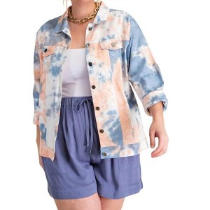 Women's TIE -DYED DENIM TRUCKER JACKET - KORI - 1 of 3