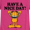 Girls' - Garfield - Have A Nice Day Fitted Short Sleeve Graphic T-Shirt - 2 of 4