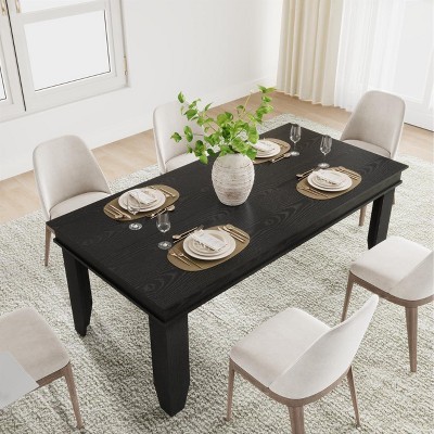 GAOMON Farmhouse Dining Table for 6-8 People, 70.87" Long Wooden Kitchen Table with Sturdy Frame & Rustic Wooden Finish