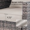 Decksplore 6 Pieces Outdoor Patio Wicker Furniture Set with Coffee Table and Seat and Cushions - 4 of 4