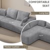 WJSHome 104 Inch Modular Sectional Cloud Couch, Boneless Sofa with Deep Seat, Comfy Fluffy Couch with L-Shaped Chaise,Right-Facing Chaise - 4 of 4