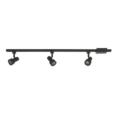 6.5" LED 3-Light Step Linear Track Pendant Black - Cresswell Lighting