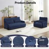 Mjkone Muti-Functional Folding Sofa Bed,Floor Sofa Bed Set,Lazy Sofa with Pillows,6 Position Adjustable Backrest - 2 of 4