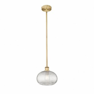 Ithaca - 1 Light Stem Hung Mini Pendant In Industrial Style-9 Inches Tall and 10 Inches Wide - 1 of 1