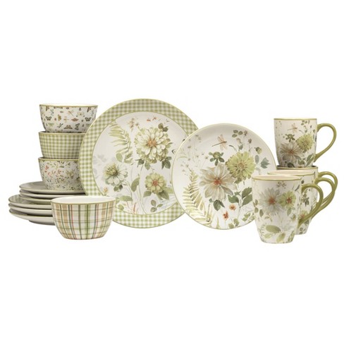 16pc Green Fields Dinnerware Set - Certified International - image 1 of 4