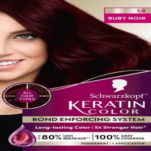 Schwarzkopf Keratin Permanent Hair Color - Ruby Noir - 2.08 fl oz - 1 of 4