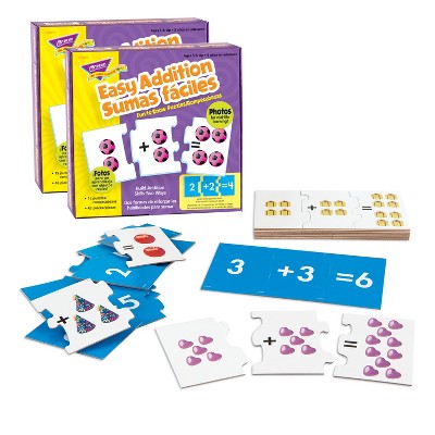 TREND Easy Addition/Sumas faciles Fun-to-Know® Puzzles, Pack of 2