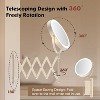 FASCINATE 2-Sided Rechargeable Wall Mounted Makeup Mirror with 1X10X Magnification 3 Color Lights Dimmable Touch Screen 360°Swivel - 2 of 4