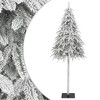 vidaXL 70.9" Artificial Christmas Tree - Realistic PE Tips, Metal Stand, White Snow Flocked - Reusable Indoor/Outdoor Xmas Decoration - 2 of 4