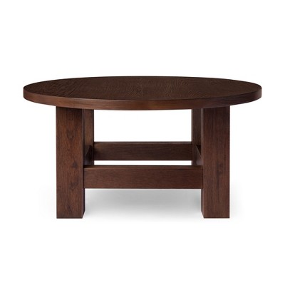 Maven Lane Marco Round Wooden Coffee Table Rustic Accent Furniture