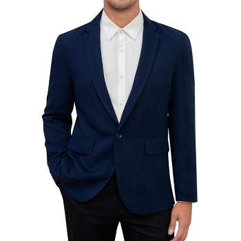Men's Casual Blazer Sport Coat Slim Fit One Button Suit Lightweight Sport Jacket