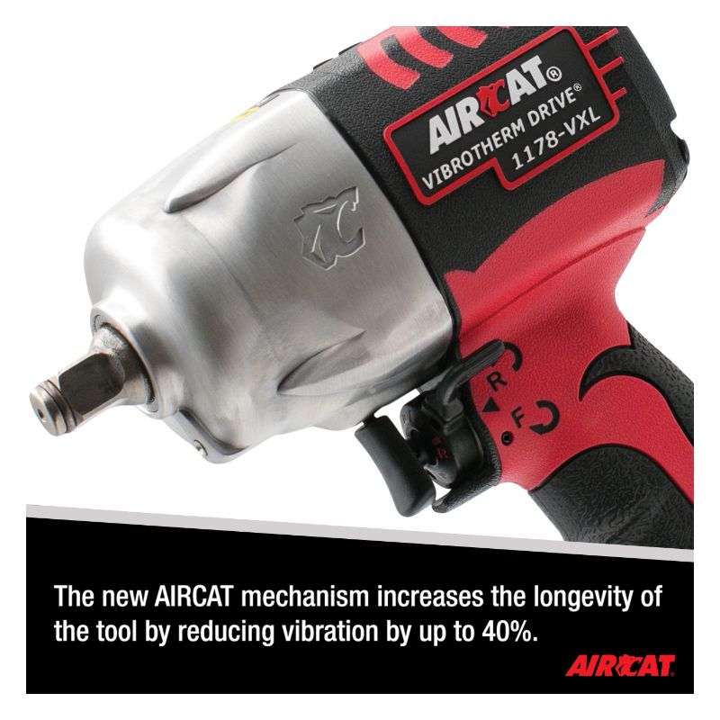 AIRCAT 1178-VXL: 1/2-Inch Vibrotherm Drive Composite Impact Wrench 1,300 ft-lbs, 3 of 9