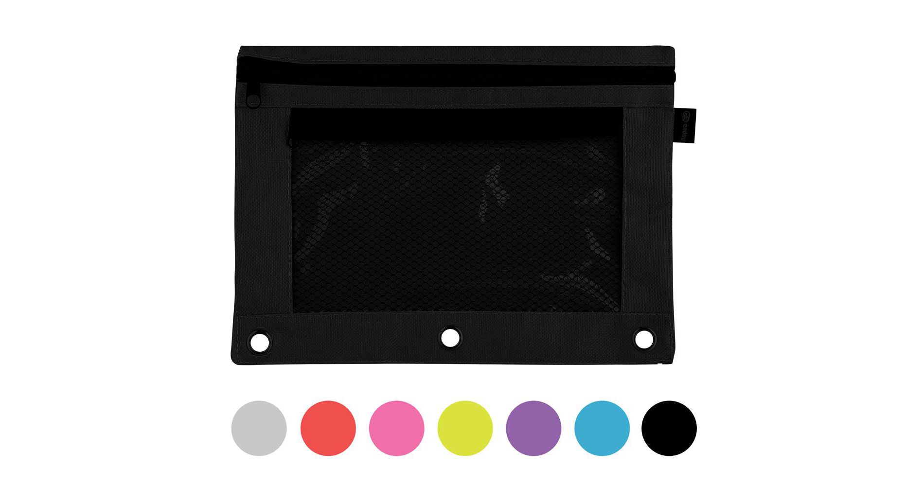 Enday Pencil Pouch for 3-Ring Binder, Zippered Binder Pencil Pouch, Large Pencil Case for School, Home, and Office