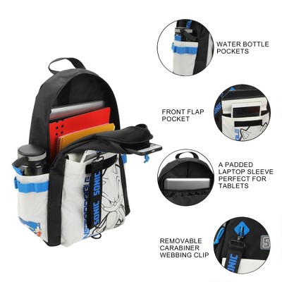 Sonic The Hedgehog Character Art 19" Backpack - image 3