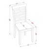 East West Furniture, Milan kitchen chair with Wood Seat - Saddle Brown Finish, Set of 2 - 3 of 3