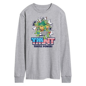 Men's - Teenage Mutant Ninja Turtles - Turtle Power Americana Long Sleeve Graphic T-Shirt - 1 of 4