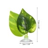 Unique Bargains Betta Fish Leaf Pad Hammock Plants for Fish Tank Green 2.95"x2.13" - 4 of 4