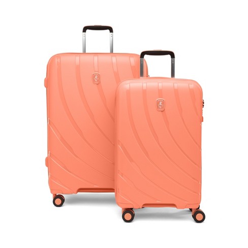 Atlantic 2 Pc Luggage Set - Carry-on u0026 Convertible Medium To Large Checked  Exp Hardside Spinners, Coral Orange : Target