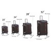 Vynxaria 4-Piece Lightweight Softside Luggage Set (20/24/28/32) Upright Style Expandable Travel - 4 of 4