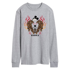 Men's - Disney - Mickey And Twin Tigers Long Sleeve Graphic T-Shirt - 1 of 4