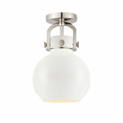 Newton Sphere - 1 Light Flush Mount In Industrial Style-12 Inches Tall and 8 Inches Wide