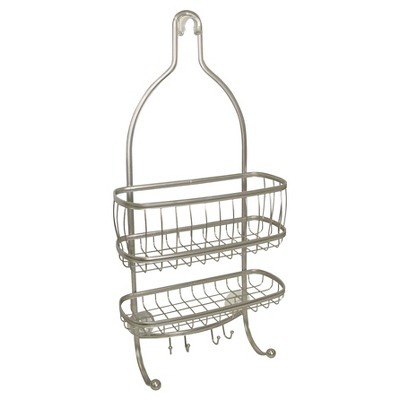 York Lyra Shower Caddy Satin Silver - iDESIGN