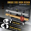 SILVEL Flat Top Utility Cart 45.6X25.2in Heavy Duty Flat with Full Swivel Wheels 600LBS Capacity 2 Shelf Service Cart Rolling Utility Carts - 4 of 4
