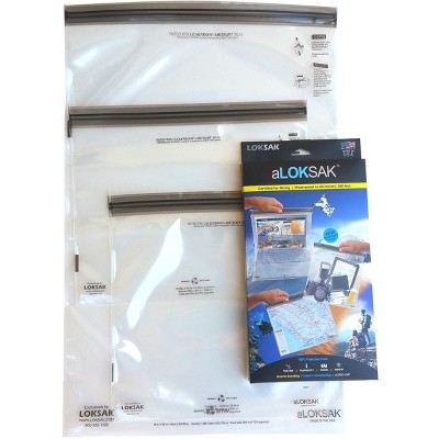 Loksak aLoksak Resealable Waterproof Storage Bags (12"x12", 13"x11", 16"x24")