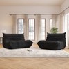 SYFERLORY Soft Beanbag Chair Set of 2£¬Bean Bag Chairs for Teens with High-Resilience Foam, Non-Slip Base Floor Lounge Sofa,Living Room - 3 of 4