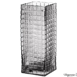 Uniquewise Set of 2 Square Frosted Clear Glass Table Vase - A Timeless Centerpiece for Dining Tables, Living Rooms, Bedrooms, Hotel Reception Areas - 1 of 4