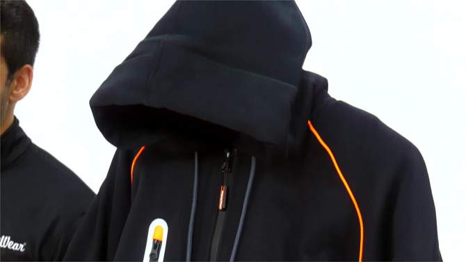 RefrigiWear Men's PolarForce Sweatshirt Insulated Hoodie with Performance-Flex, 2 of 8, play video