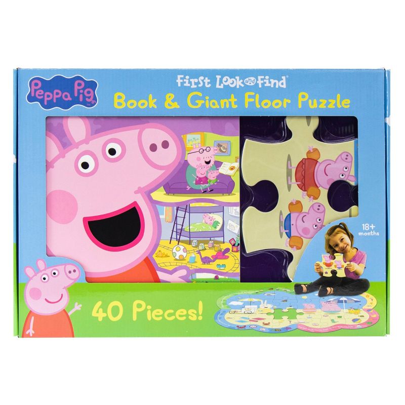Peppa Pig My First Look and Find Book and Giant Puzzle Box Set - 40pc, 1 of 7