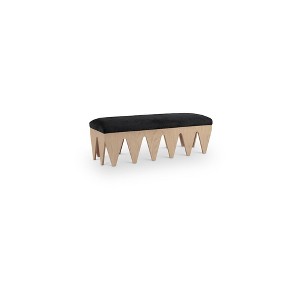 Meridian Furniture,Altair Velour Fur Fabric Bench - 1 of 4