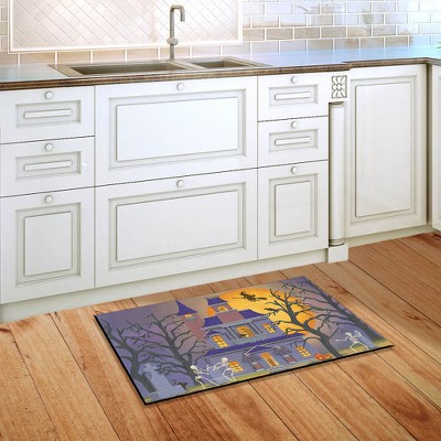 Briarwood Lane Haunted House Party Halloween Doormat Full Moon Indoor / Outdoor 30" x 18"