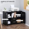 NicBex Mobile File Cabinet Storage Cabinet Organizer with Drawer and Cabinet, Printer Stand with Castors for Home, Office - 3 of 4