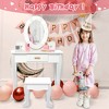 Coucheta Kids Vanity Set with Lighted Mirror & Stool, Toddler Vanity Table and Chair Set, Wooden Makeup Playset, Makeup Table and Stool for Girls - 4 of 4