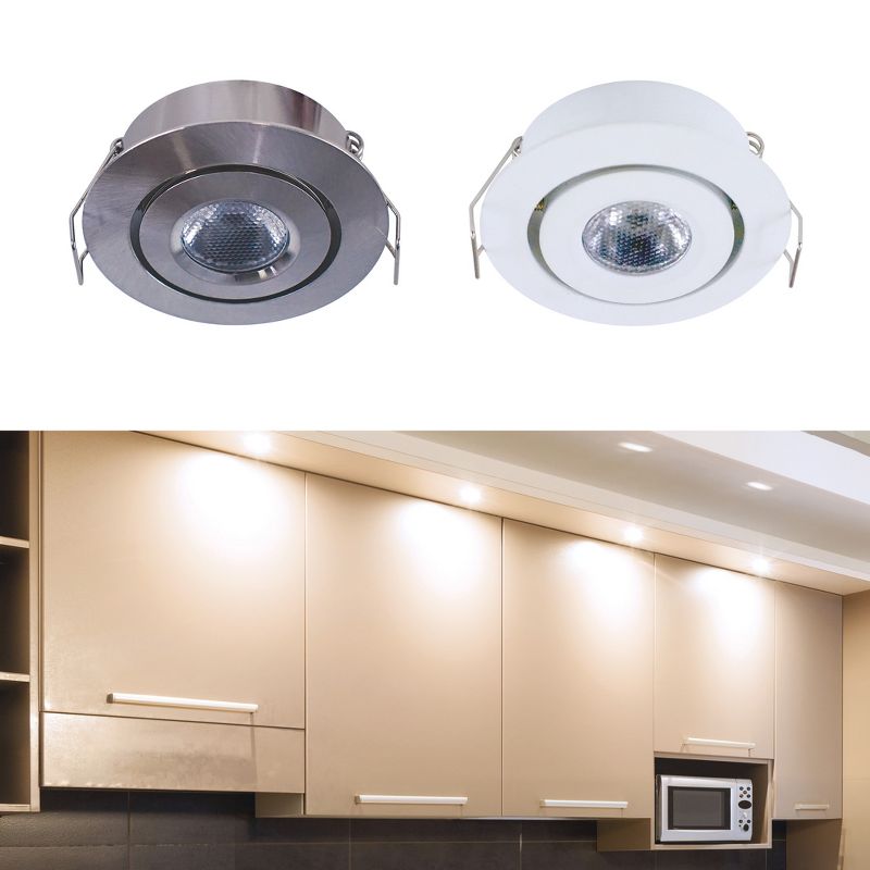 Armacost Lighting Swivel Recessed Under Cabinet LED Puck Light Cabinet Lights, 1 of 4