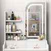 Vanity Desk with Mirror, 3 Lighting Modes, Makeup Vanity Table With  Holder, Dressing Table Make Up Desk With Chair And 3 Drawers for Bedroom - 4 of 4