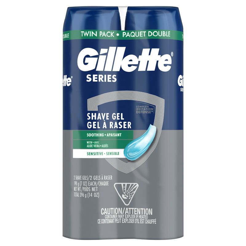 Gillette Series Sensitive Soothing with Aloe Vera Men's Shave Gel, 1 of 11